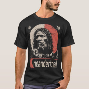 Camiseta Red Sun Neandertal Arte Ancestral Antiga