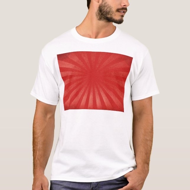 Camiseta Red Sunburst Background – Vintage Retro Texture (Frente)