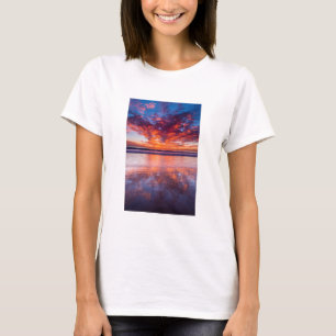 Camiseta Red sunset over the sea, California