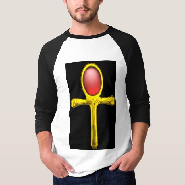 CAMISETA RED TALISMAN / OURO ANKH (Frente)
