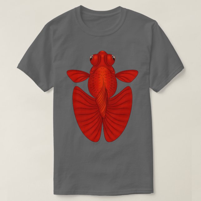 Camiseta Red Telescope Moor Butterfly Goldfish (Frente do Design)