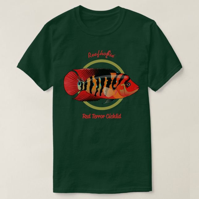 Camiseta Red Terror Cichlid (Frente do Design)