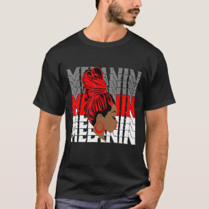 Camiseta Red Thunder 4s Sneaker Match Tee Melanin Queen Gir