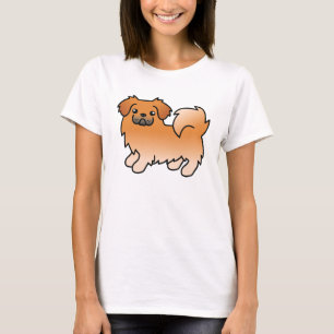 Camiseta Red Tibetan Spaniel Cão de Cartoon