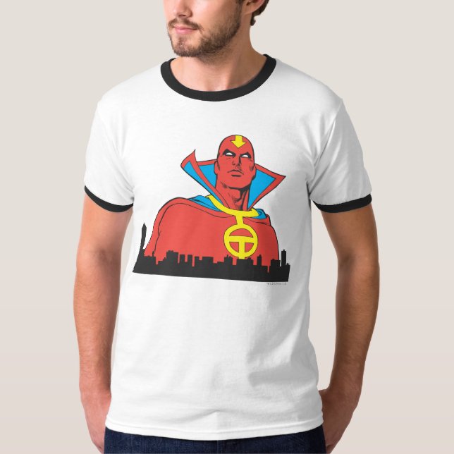 Camiseta Red Tornado Atrás da Cityscape (Frente)