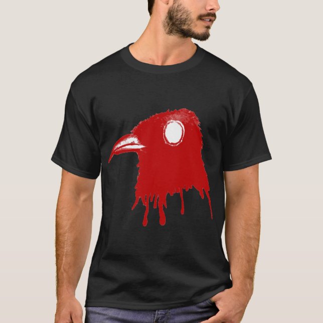 Camiseta [Red_Toxic_Crow] - preto (Frente)