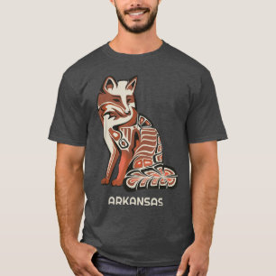 Camiseta Red Tribal Fo Arkansas Native American Trabalho de