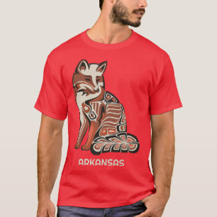 Camiseta Red Tribal Fo Arkansas Native American Trabalho de