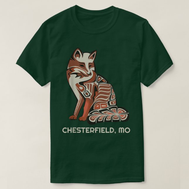 Camiseta Red Tribal Fo Chesterfield Native American Trabalh (Frente do Design)