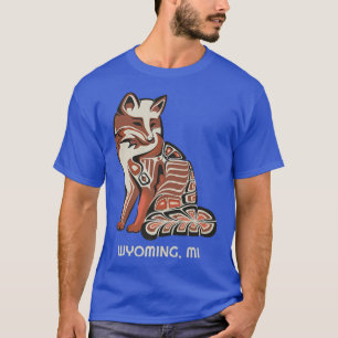 Camiseta Red Tribal Fox Wyoming - Trabalho de arte Nativa A