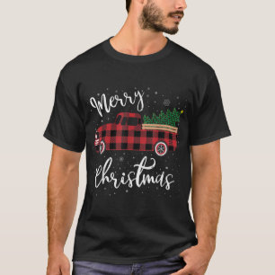 Camiseta Red Truck Buffalo Xadrez Feliz Natal