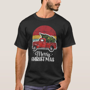 Camiseta Red Truck Christmas Pj Fizume Vintage Red T