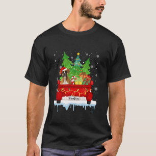 Camiseta Red Truck Feliz Árvore de Natal Xmas Cachorro Long