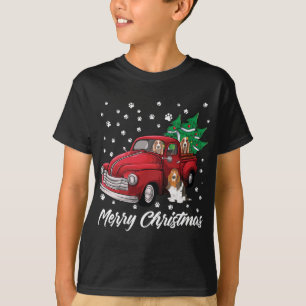 Camiseta Red Truck Feliz Cristo de Caça de Árvore de Natal