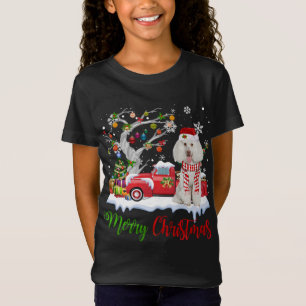 Camiseta Red Truck Felry Árvore de Natal Poodle Pajama
