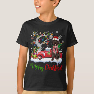Camiseta Red Truck Felry Árvore de Natal Schnoodle Pajama