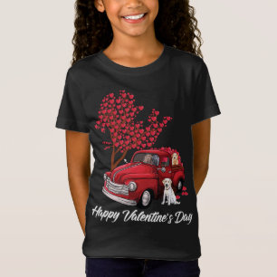 Camiseta Red Truck Happy Valentines Day Labrador Retriever