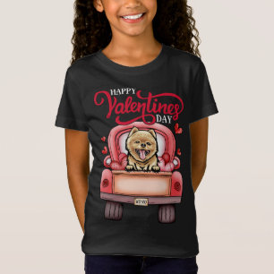 Camiseta Red Truck Happy Valentines Day Pomerânia