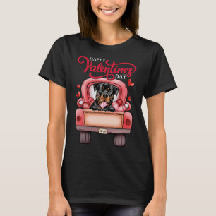 Camiseta Red Truck Happy Valentines Day Rottweiler