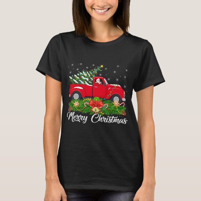Camiseta Red Truck Lover Matando Santa Hat Red Truck Chris (Frente)