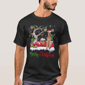 Camiseta Red Truck Merry Árvore de Natal Irlandês Terrier P