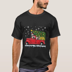 Camiseta Red Truck Pegou Boston Terrier Natal
