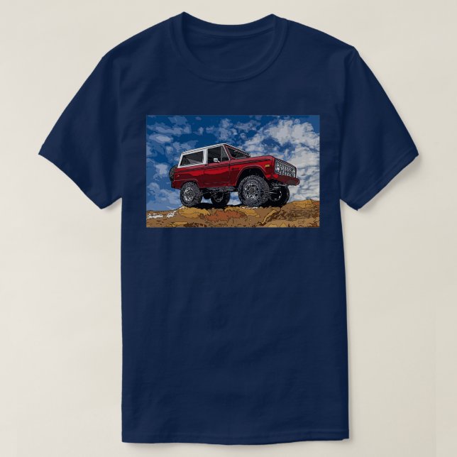 Camiseta Red Vintage Bronco (Frente do Design)