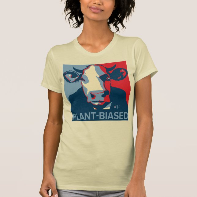 Camiseta Red White and Blue Pop Art Inspired Cow Tshirt (Frente)