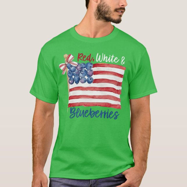 Camiseta Red White and Blueberries girl boy (Frente)