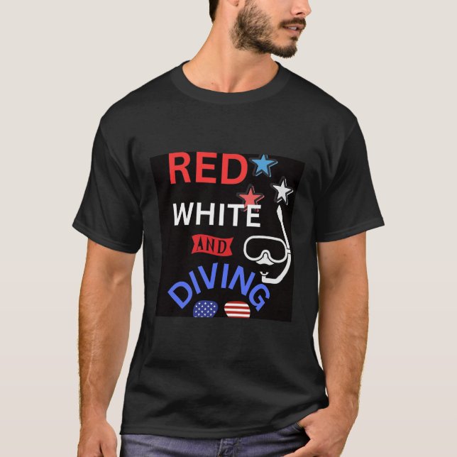 Camiseta Red white and diving (Frente)