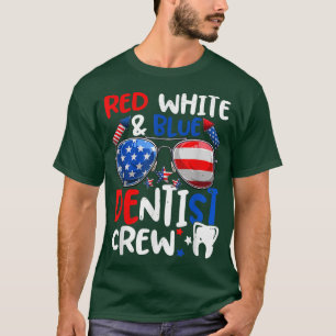 Camiseta Red White Blue Dentist Creative American Flag Mulh