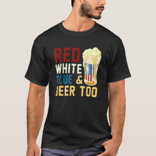 Camiseta Red White Blue E Beer To Memorial Day May 25