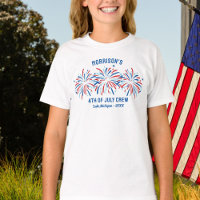 Red White Blue Fireworks Personalizado 4º dia da f