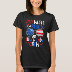Camiseta Red White Blue Lunch Lady Crew Óculos De Sol 4º De