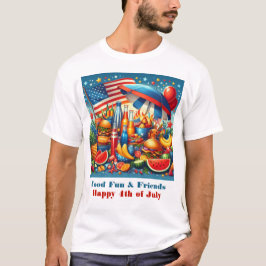 Camiseta Red White Blue Patriótico 4 de julho