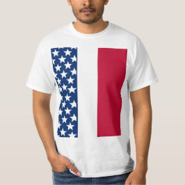 Camiseta Red White Blue Star feliz Dia da Independência