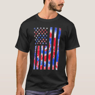 Camiseta Red White Blue Tie Dye American Flag 4th O