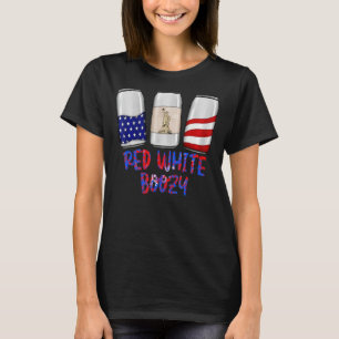 Camiseta Red White Boozy 4 de julho Independência do Bebend