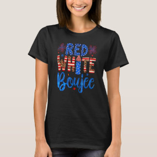 Camiseta Red White Boujee American Patriotic Fireworks 4th 