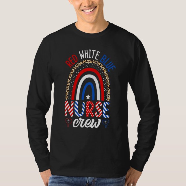 Camiseta Red White E Blue Enfermeira Tripulante Rn Quadrado (Frente)