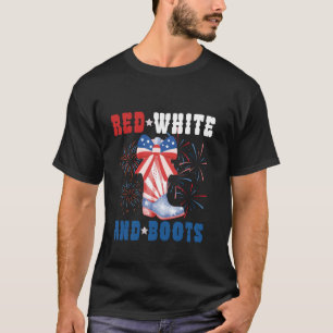 Camiseta Red White e Boots fogos de artifício 4 de julho