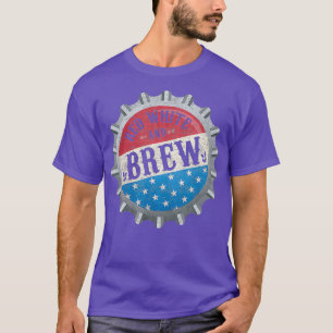 Camiseta Red White E Breve 4º De Julho De Cerveja Artesanat