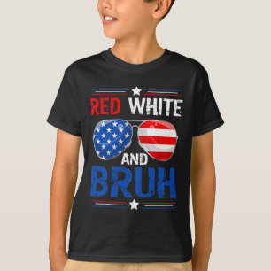 Camiseta Red White E Bruh Feliz 4 De Julho, Incêndio Patrió