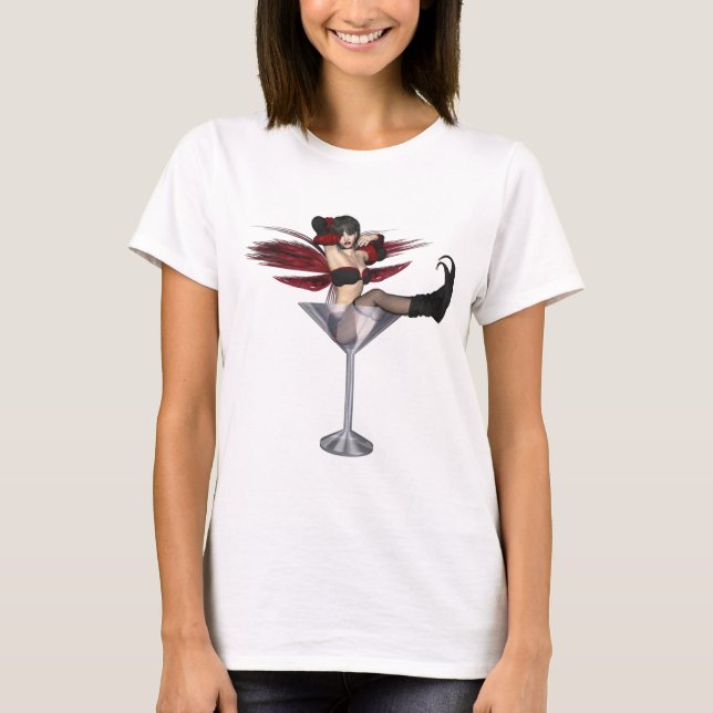 Camiseta Red Wing Fairy Girl In Martini Glass (Frente)