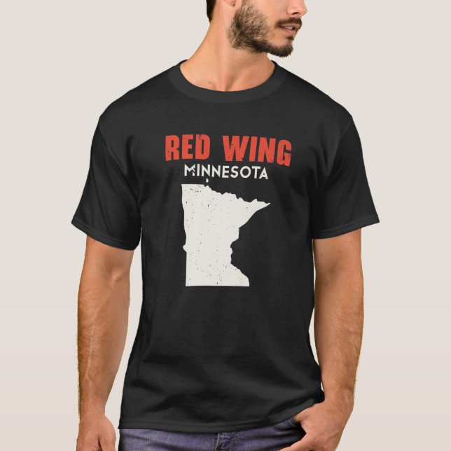 Camiseta Red Wing Minnesota EUA State America Viagem Minnes (Frente)