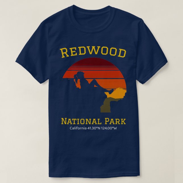 Camiseta Red wood National Park Vintage (Frente do Design)