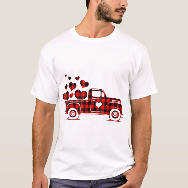 Camiseta Red Xadrez Caminhão Feliz Dia dos Namorados 2023 C (Frente)
