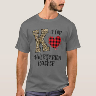 Camiseta Red Xadrez Heart K É Para Professora Do Jardim De
