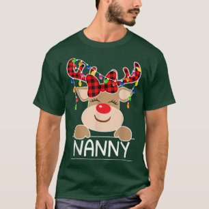 Camiseta Red Xadrez Reindeer Babá Natal Frio