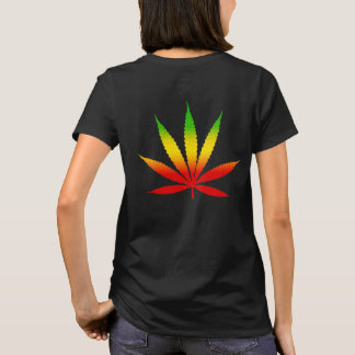 Camiseta Red Yellow & Green Rasta Leaf Jamaican Jamaica